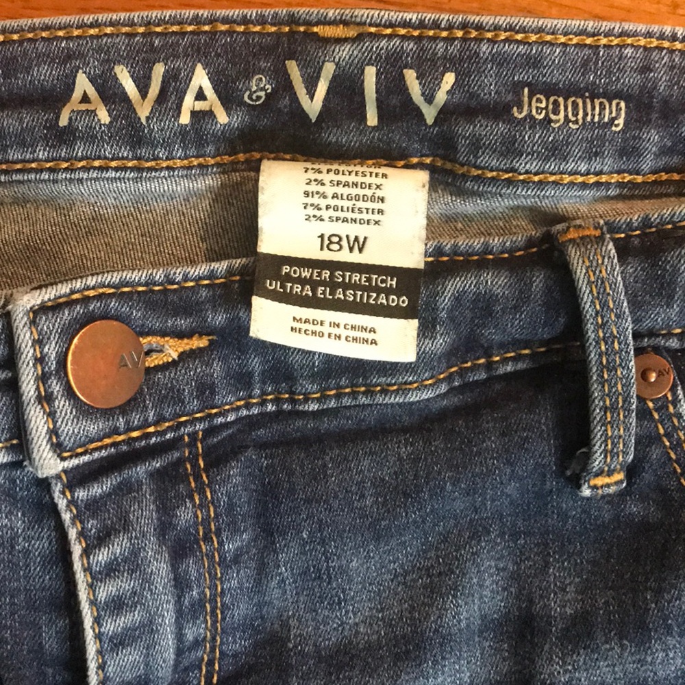 Plus sized Jeans, well worn, extremely comfortable